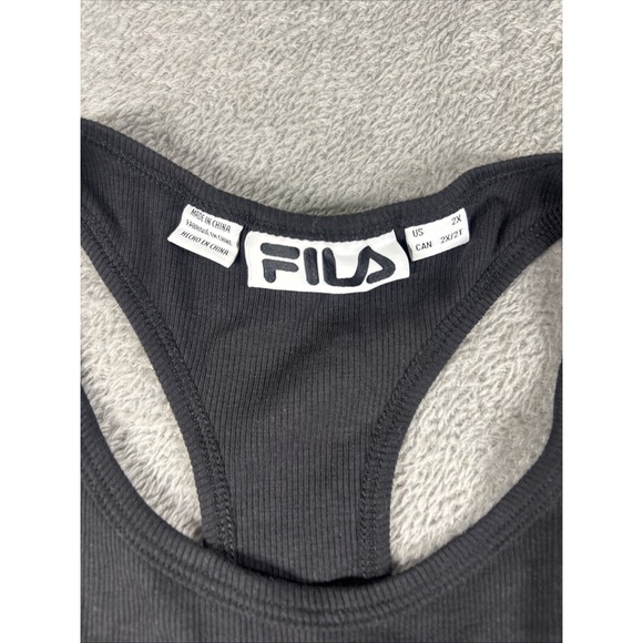Fila Plus Size Higher Power Tank Top Black Size 2X New - Picture 2 of 14